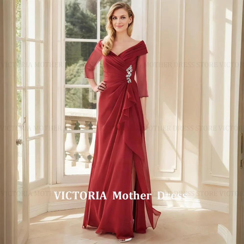 

VICTORIA Customized Chiffon Elegant Mother of the Bride/Groom Dress 2026 Mermaid Wedding Guest Gown Pleat Party Evening Dresses