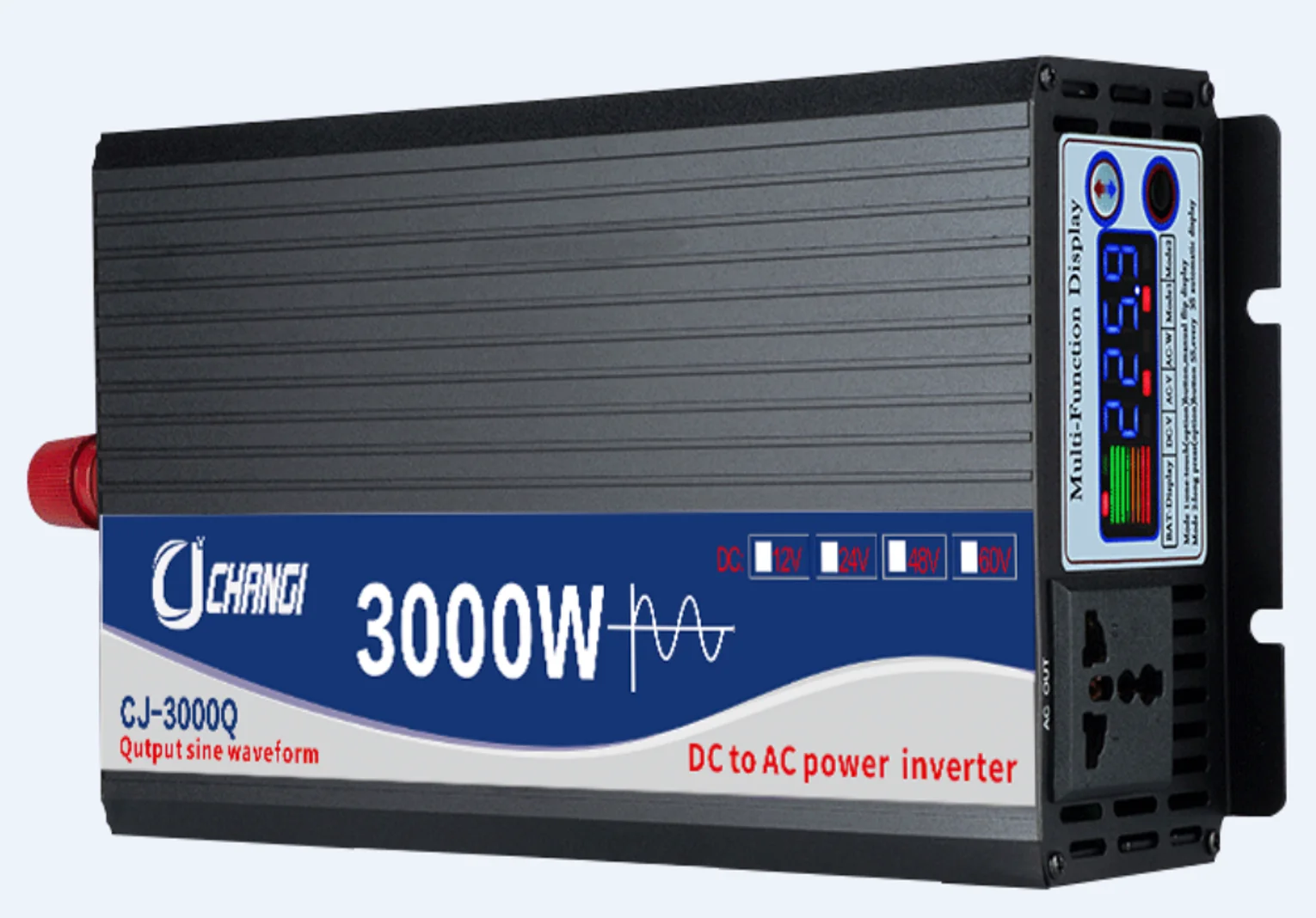 

3000W DC24V to AC 110V Vehicle inverter/ charger with display, pure sine wave , suitable for 12V/24V/48V/60V batteries optional