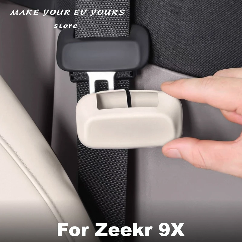 For Zeekr 9X 2025 2026 Car Seat Belt Protector Case Seatbelt Buckle Cover Silicone Inter Accessories
