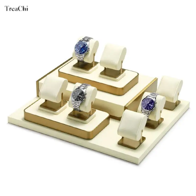 New Watch Display Props Beige Men's and Women's Wrist Watch Display Stand Props Jewelry Counter Bracelet Organizer Set