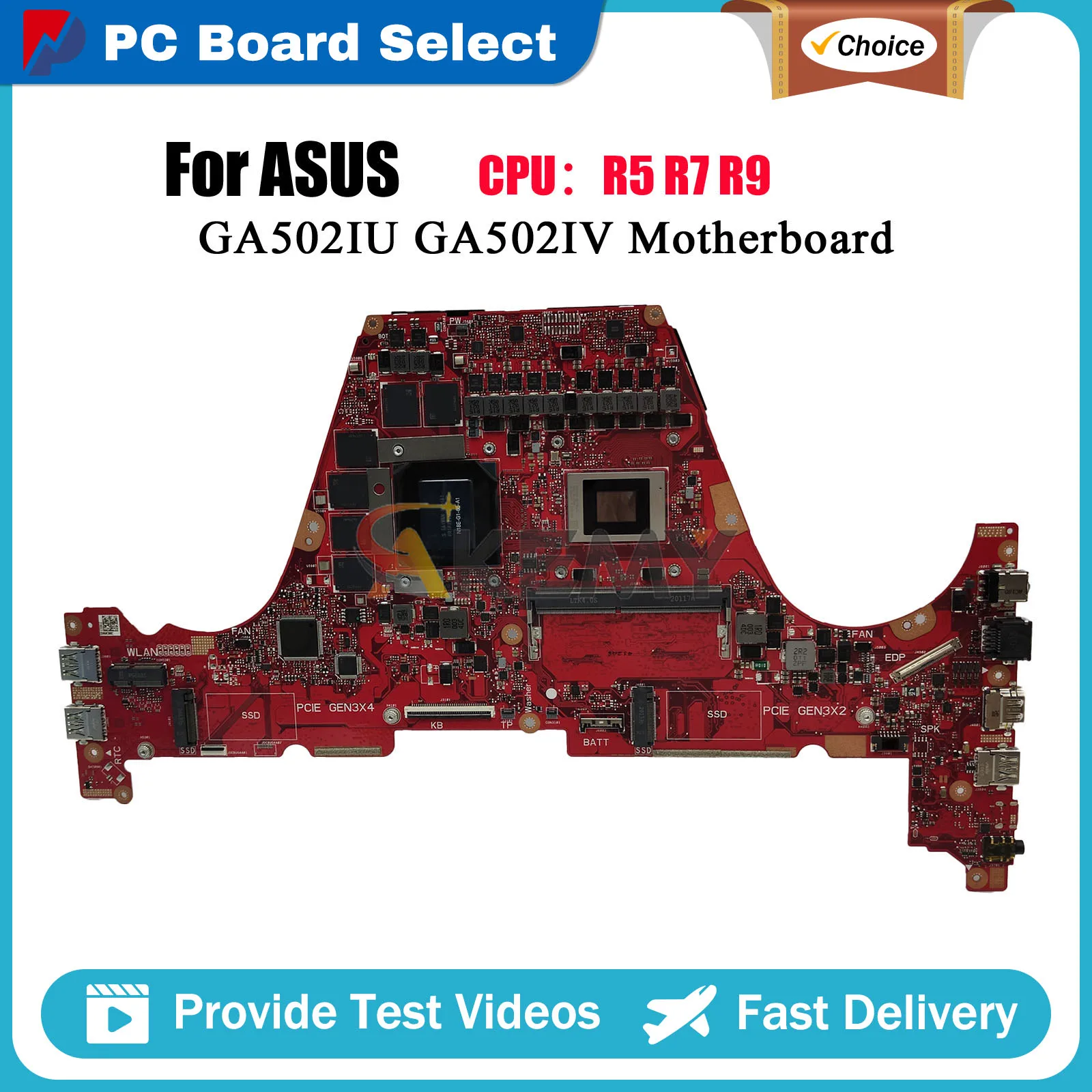 

GA502IU Laptop Motherboard For ASUS ROG Zephyrus G15 GA502IV GA502IU GA502I Notebook Mainboard With R5 R7 R9 CPU 118% tests OK