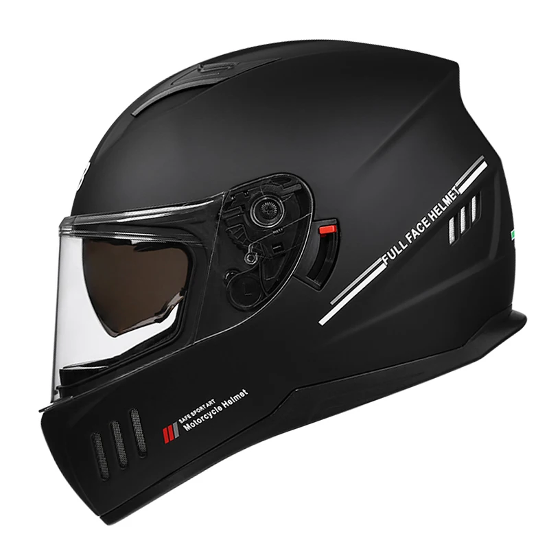 

BYB RNG Motorcycle Full Face Helmet ABS Material Suitable for Motorcycles Street Bikes Dual Visor DOT Certified Breathable and Cool