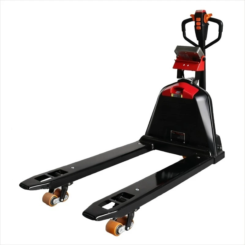 Electronic scale with weighing truck Hydraulic lifting pallet truck Ground cattle hand-pulled trailer