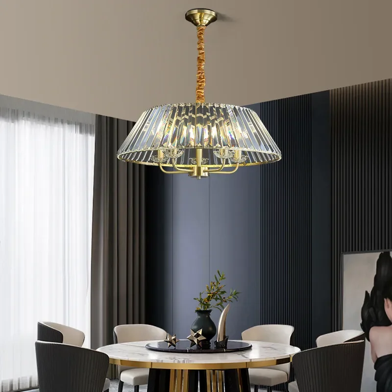 

FAIRY Modern Luxury Brass Crystal Chandelier LED Fashion Living Room Restaurant Bedroom Villa Hotel Staircase Pendent Lamp