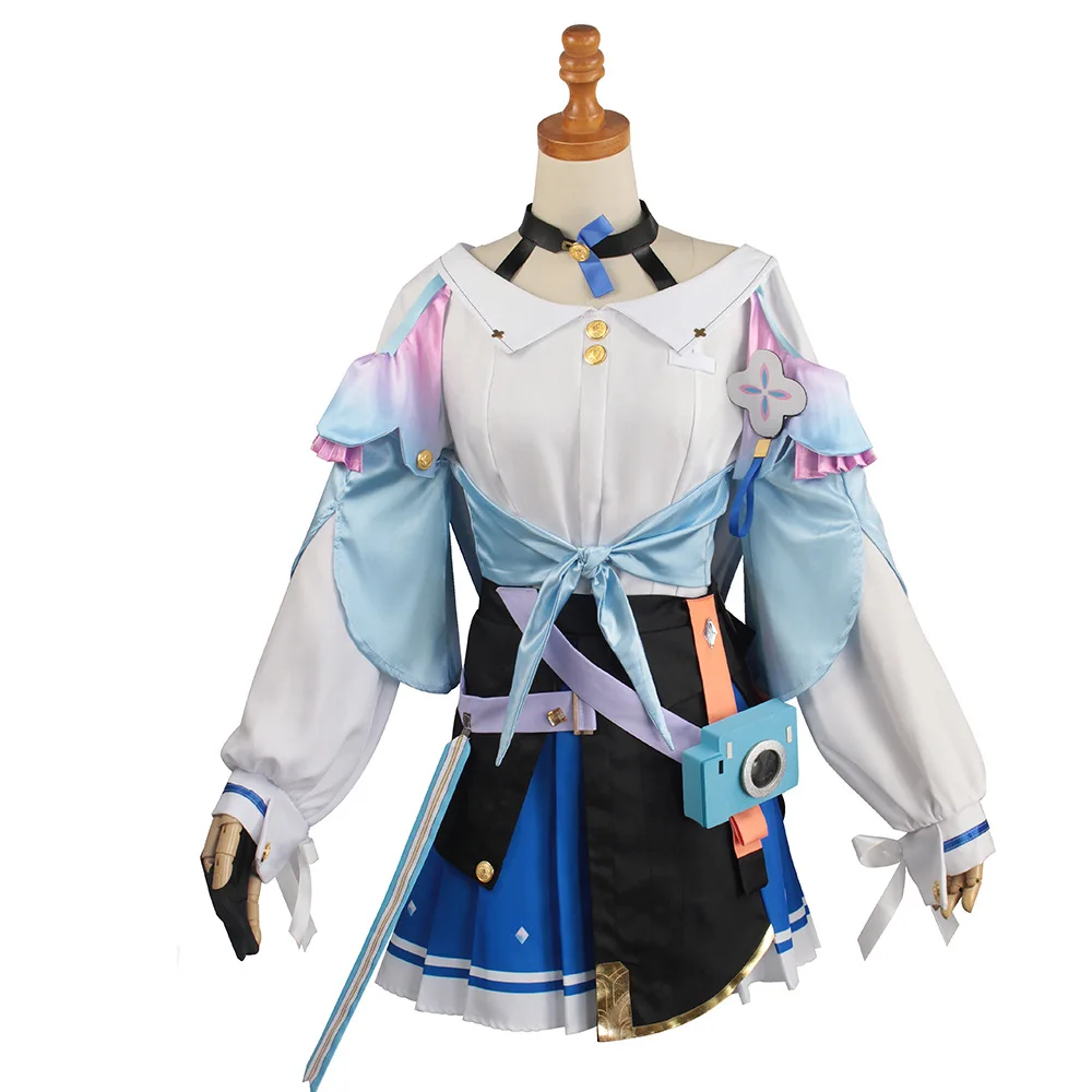 Game Honkai Star Rail 7th March Cosplay Costume Shoes Uniform Outfit Halloween Party Women Pink Wig March 7th Cosplay Costume