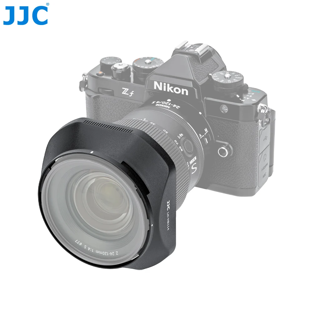 Tudung Lensa JJC Kompatibel dengan Nikon NIKKOR Z 28-400Mm F4-8 VR NIKKOR Z 24-120Mm F4 S Lensa Menggantikan Tudung Lensa Nikon HB-1142