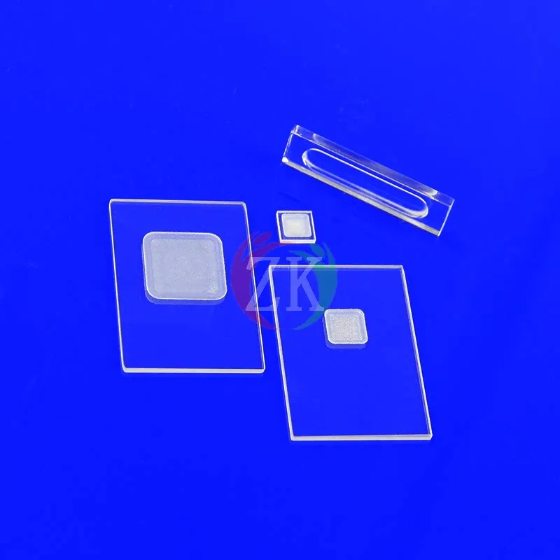 Quartz XRD Sample Tank,Grooved Quartz Microscope Slides,Quartz Specimen Carrier Plate、 Cover Slips for XRD Instrument Testing