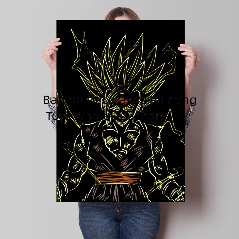 Anime Classic Poster Dragon Ball Painting Super Saiyan Vegeta Canvas No Frame Wall Art Prints Decor Bedroom Home Picture Gift