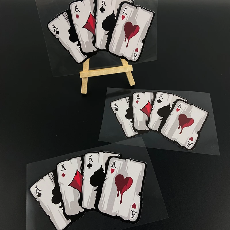 1 قطعة بطاقة لعب البوكر دراجة نارية ملصقات مقاوم للماء ل دراجة نارية خوذة خزان الوقود سيارة الوفير جذع ويندوز شارات الفينيل