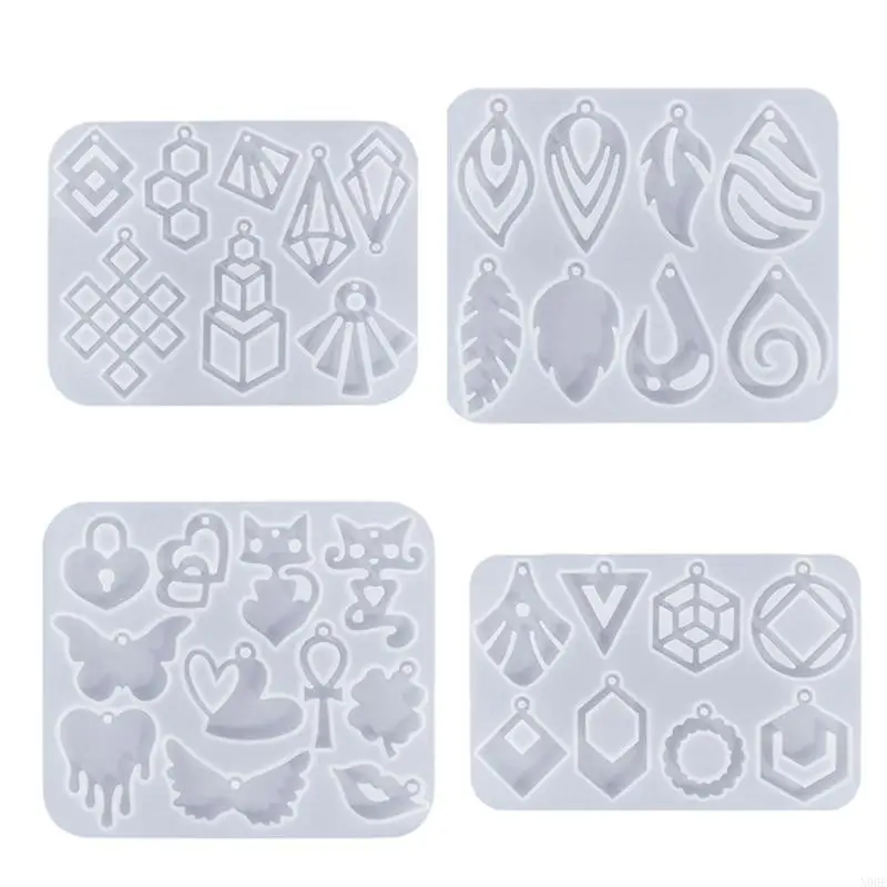 

N0HE Silicone Earring Mold Epoxy Resin Molds Jewelry Making Casting Tools Craft DIY