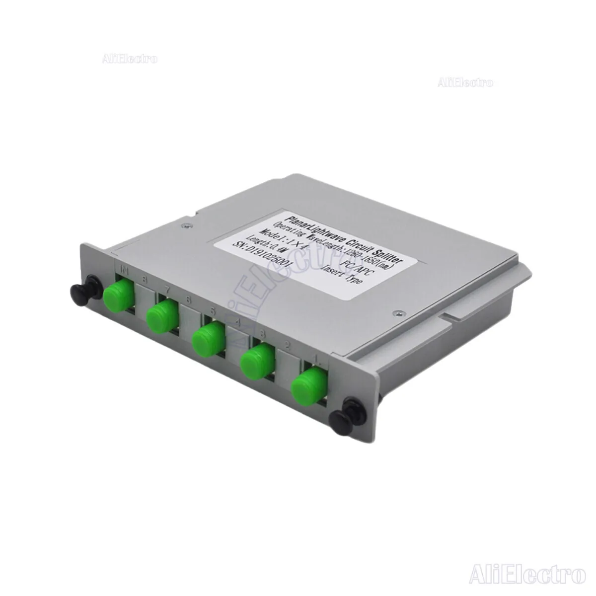 FC-APC PLC 1x4 splitter Fiber Optical waveguide Box FTTH PLC splitter 1*4 Planar Lightwave Circuit splitter box