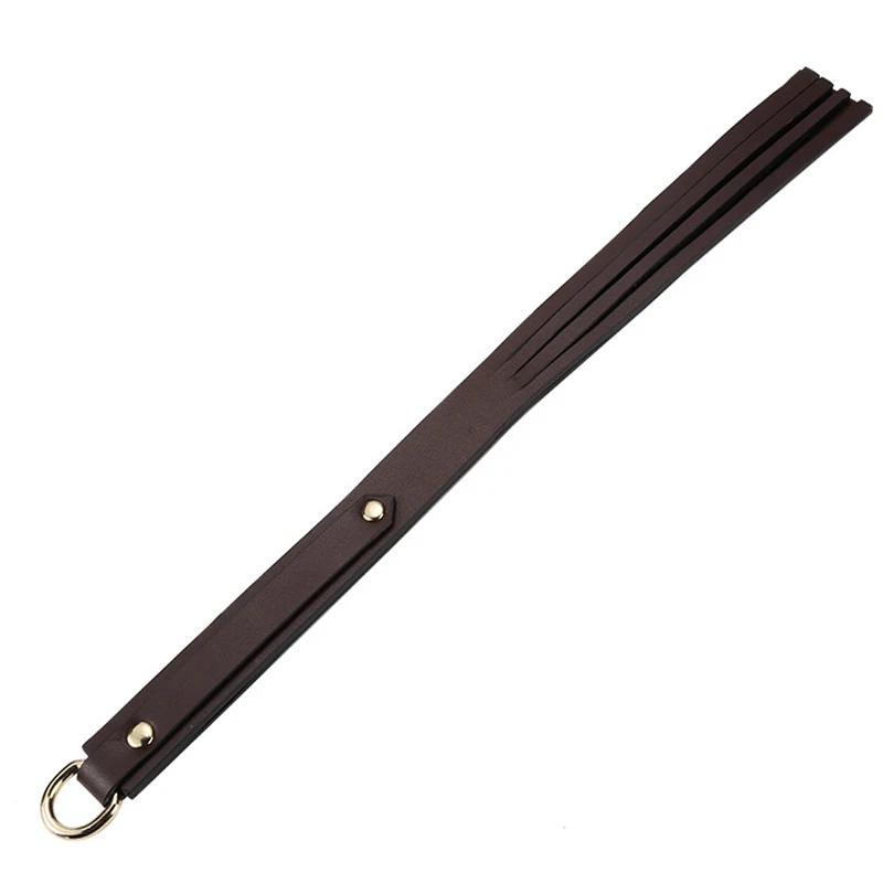 39CM PU Leather Equestrian Horse Whip, Bifurcate PU Leather Horsemanship Slap Paddle Whip