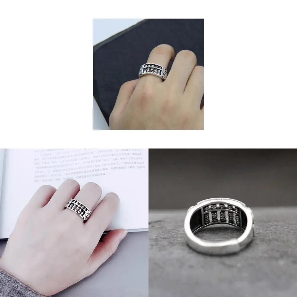  Personality Abacus Simple Match All Opening Female Ring Adjustable Opening Adjustable Ring Business Gift Fashion Jewelry