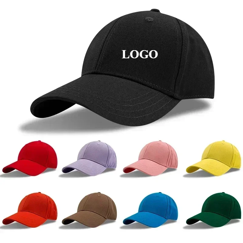 Cotton custom embroidery logo baseball cap men's and women's hard top custom hat printed text design truck driver hat