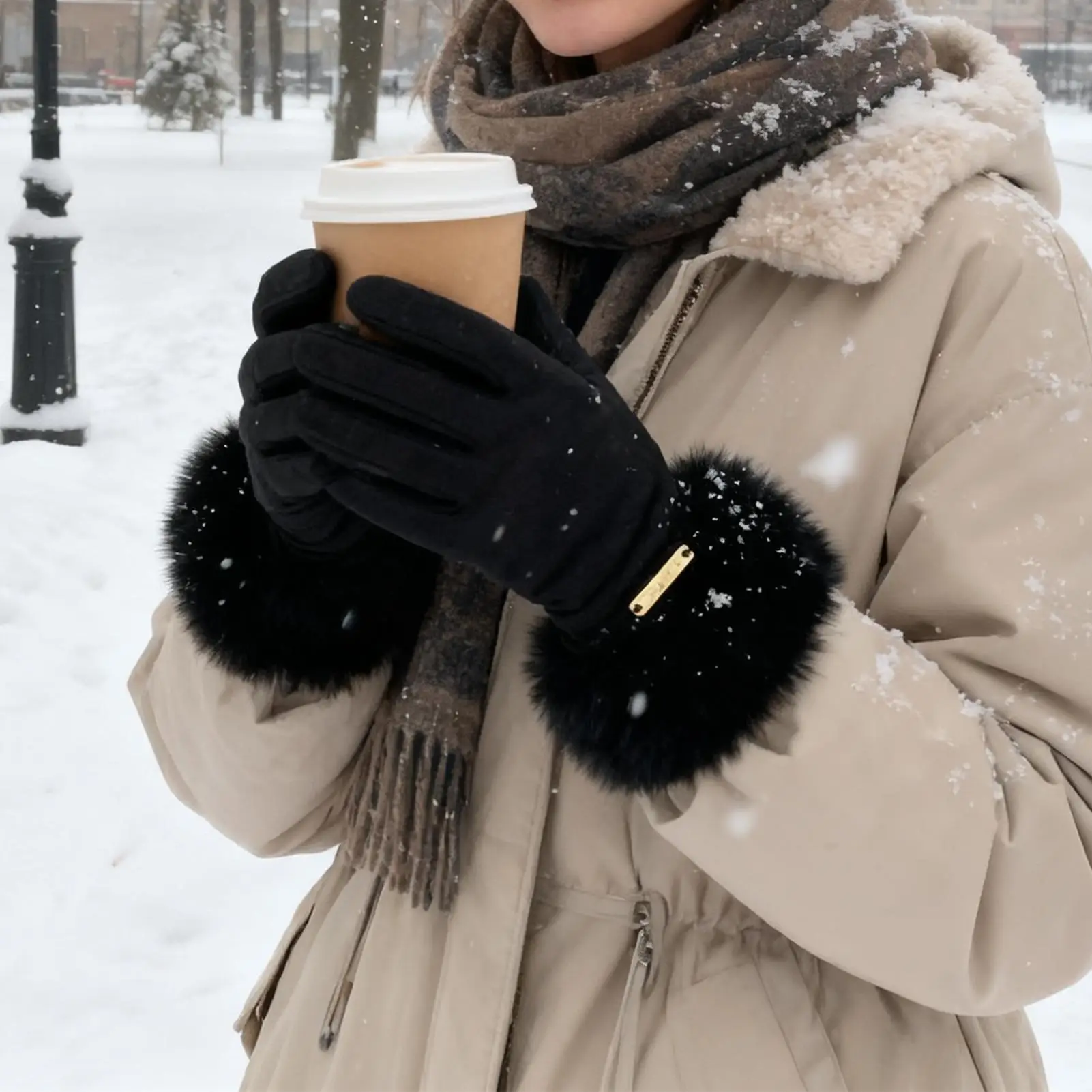 Guantes cálidos de invierno para mujer, guantes de Snowboard con pantalla táctil, impermeables, calentador de manos para ciclismo, manopla completa para deportes de invierno