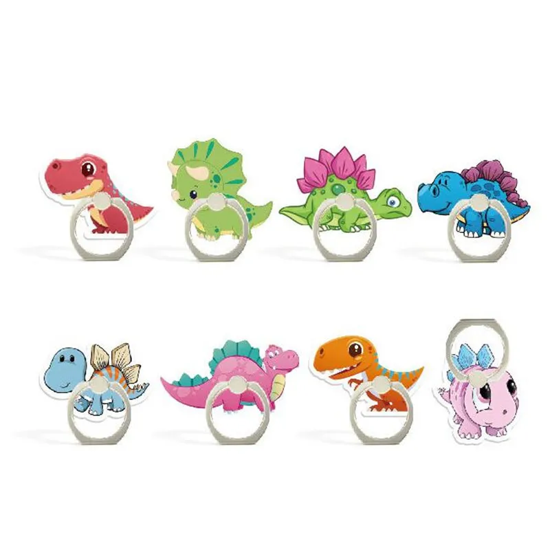 

Cartoon Dinosaur Finger Ring Smartphone Mobile Stand Holder Phone Holder Stand For iPhone 11 Huawei Acrylic All Smart Phone