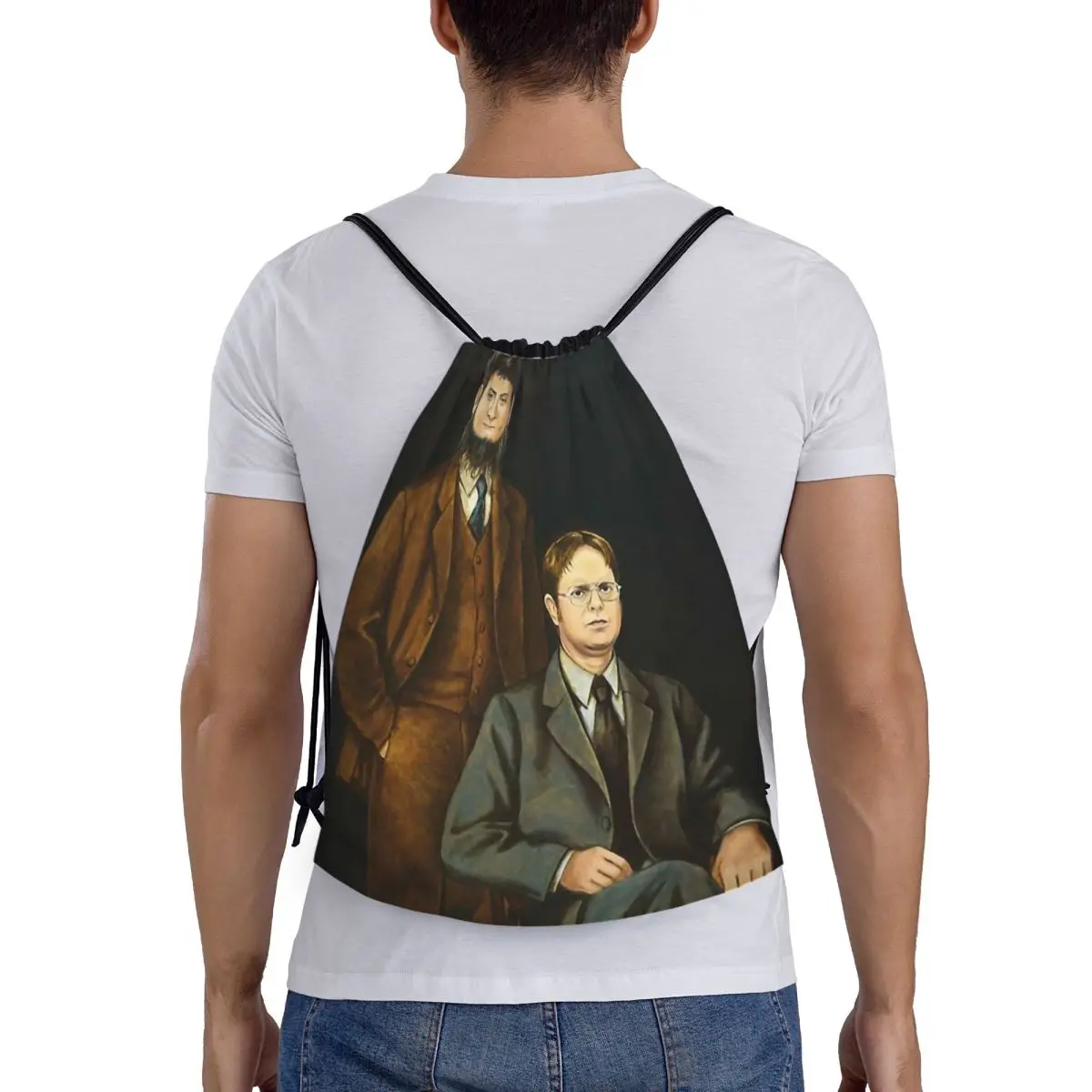 

Dwight Mose Schrute Backpacks Fashion Portable Drawstring Bags Storage Bag Book Bags For Travel Students