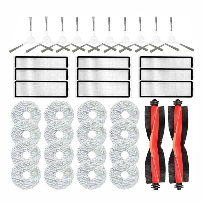 CKFAM-For Robot Vacuum X20+, X10+ / X20 Plus, X10 Plus Parts Main Side Brush Hepa Filter Mop Cloth Accessories