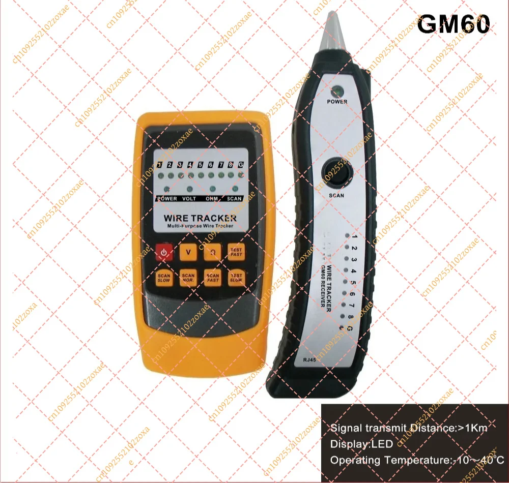 Professional Cable Tracker Finder GM60 Network Wire Tracer Tester RJ45 RJ11 Detector Emitter Receiver LAN Line Locator Tool