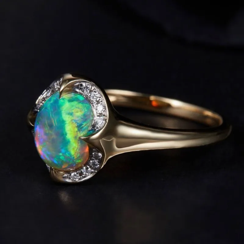 Creative New In Color Opal Oval rings for women Exquisite Light Luxury Engagement Ring Suitable for Daily Jewelry Gifts