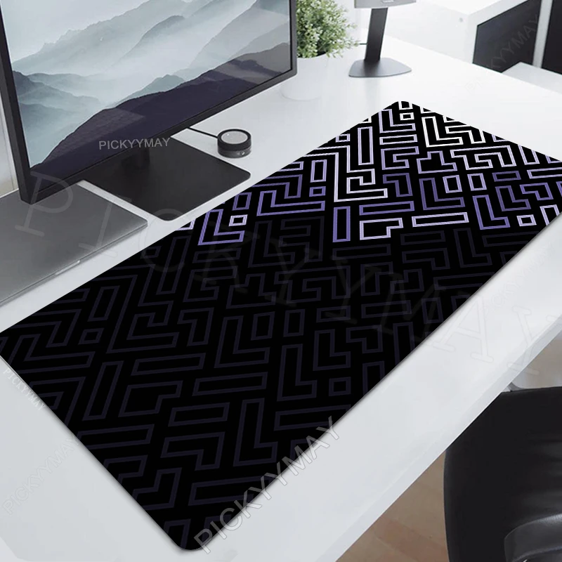 

Black Mouse Pads Geometric Table Mat Computer Mousepad Company Big Desk Pad Large Gamer Mousepads 120x55cm Mouse Mats