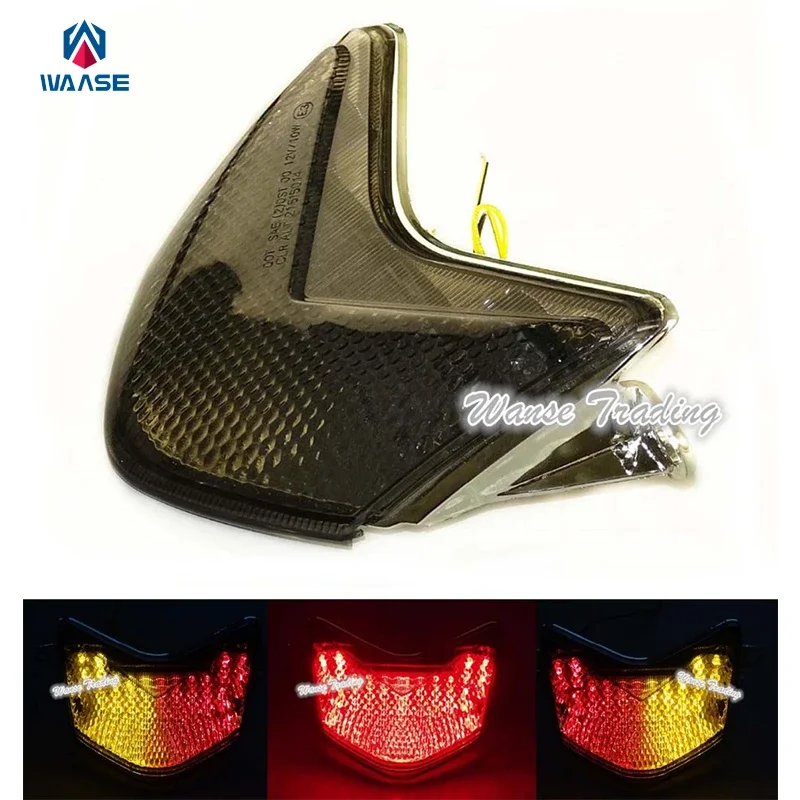 

waase E-Mark Taillight Tail Brake Turn Signals Integrated Led Light Smoke Lens For KAWASAKI Ninja ZX10R ZX-10R ZX1000 2006 2007