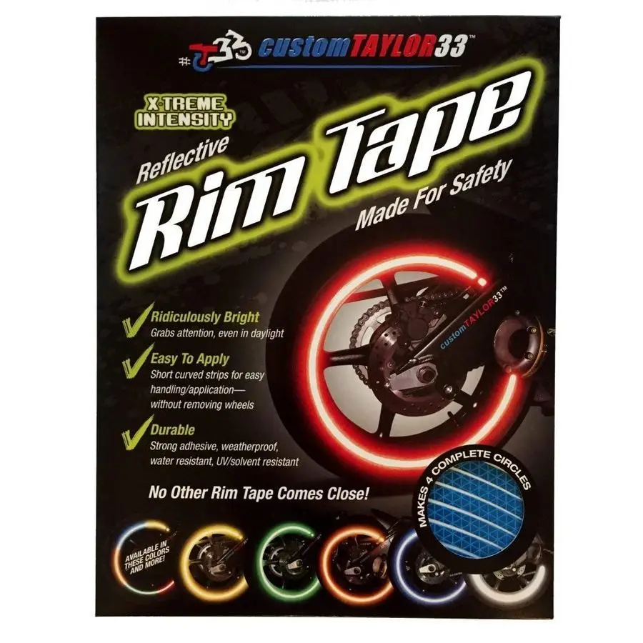 

All Vehicles Special Edition Baby Blue High Intensity Grade Reflective Copyrighted Safety Rim Tapes Must Select Your Rim Size, 2