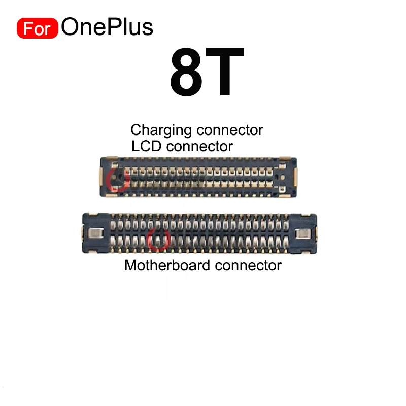 2Pcs For OnePlus 8T  LCD FPC Plug Charging Dock PCB Connector Mainboard Flex Connector Replacement Parts