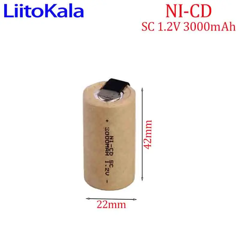 SC 1.2V 3000mAh Sub C battery Ni-CD rechargeable battery with welding board for electric screwdriver/sweeper assembly battery