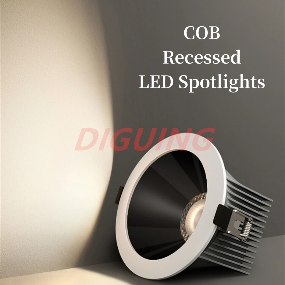 

Recessed LED Ceiling Lamps Dimmable Downlight Embedded Cob Spot Lights Indoor Lighting Home Decor Living Room Kitchen Ac110V220V