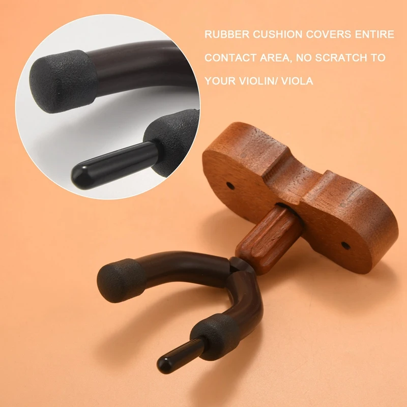 New Wall Mount Violin Hanger Hook With Bow Holder For Home & Studio