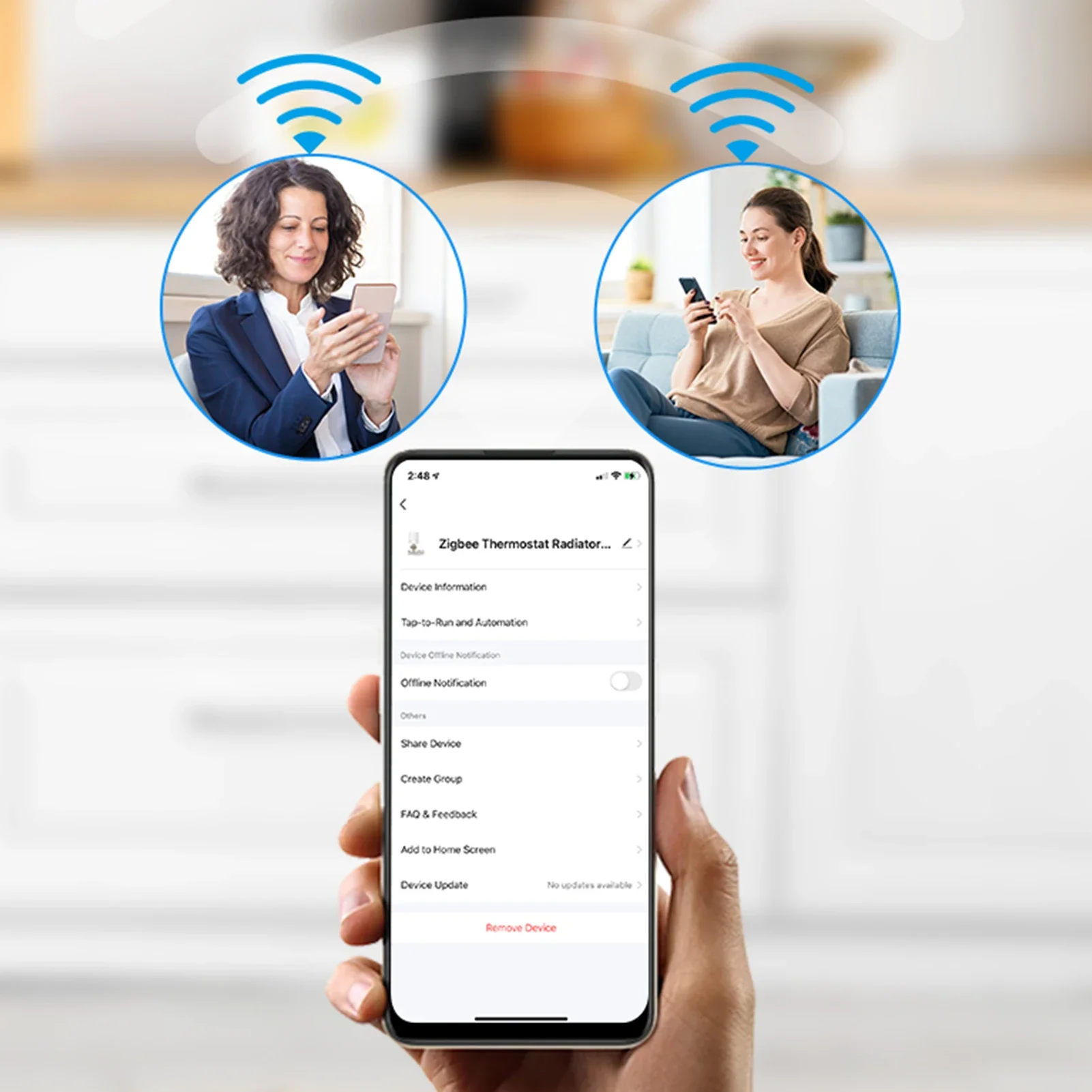 تويا زيجبي TRV المبرد المحرك صمام صمام مشعاع حراري متحكم في درجة الحرارة دعم أليكسا جوجل المنزل #4