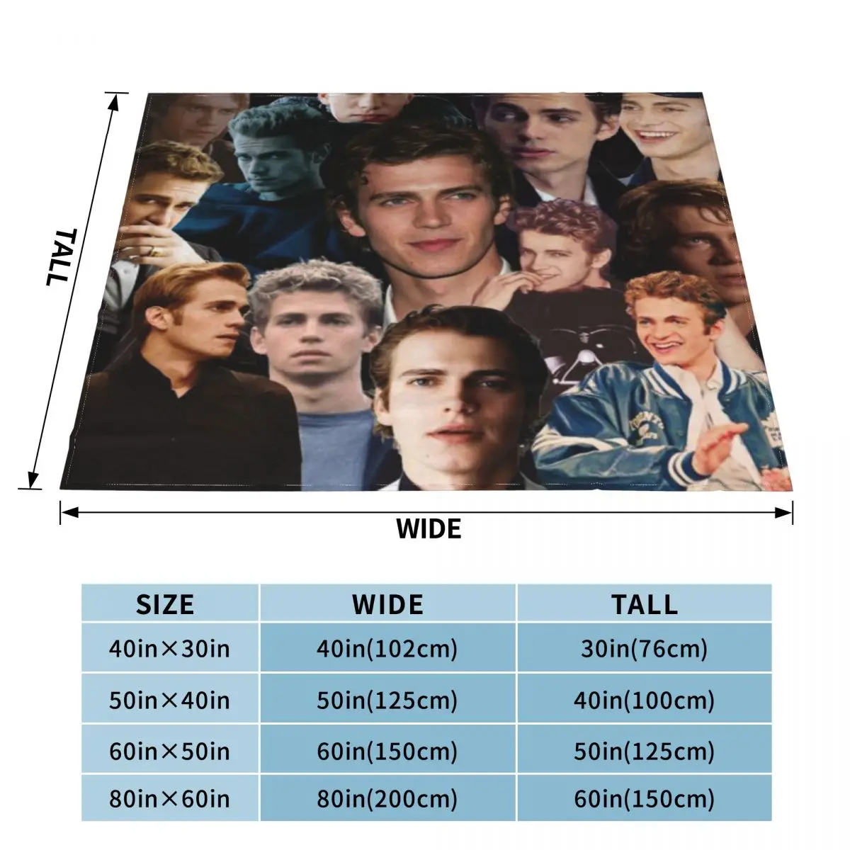 Hayden Christensen Hot Collage An Ultra-Soft Micro Fleece Blanket