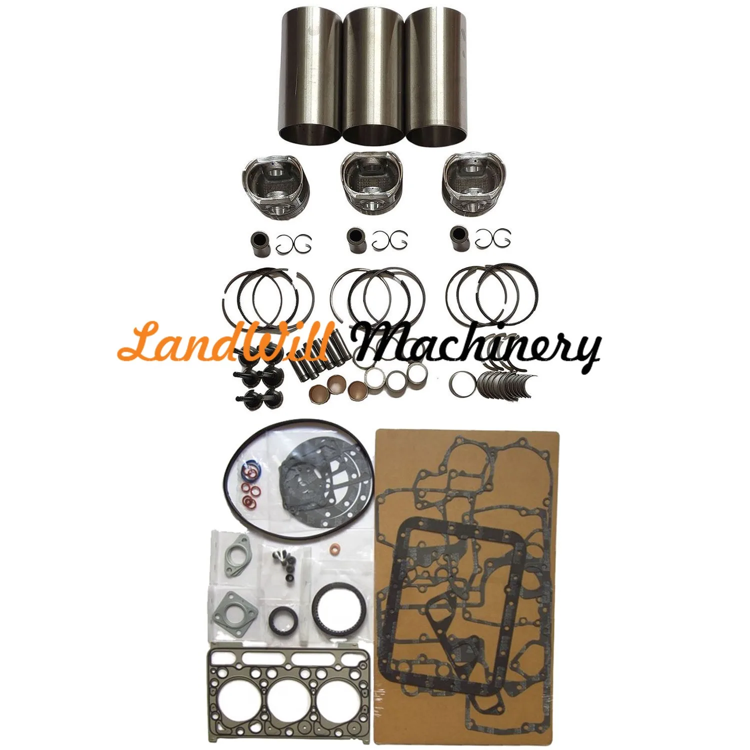 D1503 Engine Overhaul Rebuild Kit STD Fits For Kubota L2900 L3000 L3010 Tractor