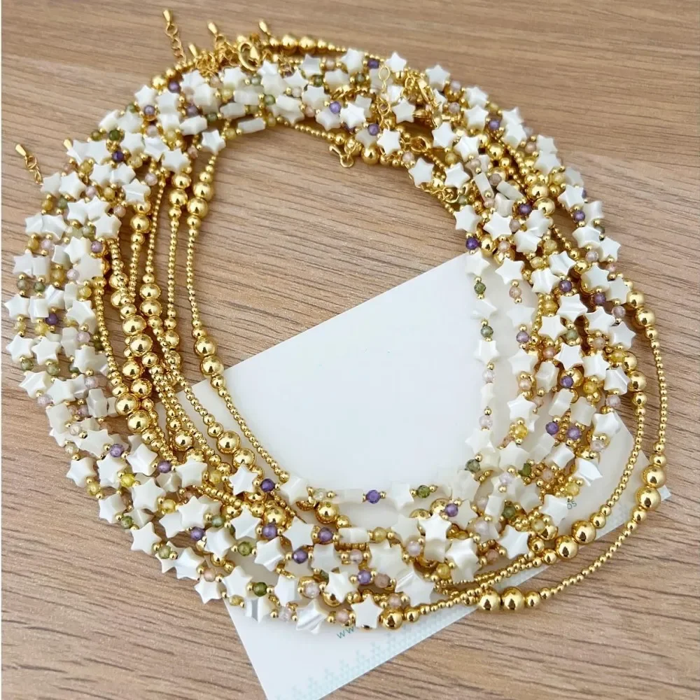KKBEAD Collar de estrella de concha Natural, Gargantilla nueva en collares, Collar de joyería para mujer, regalo de joyería