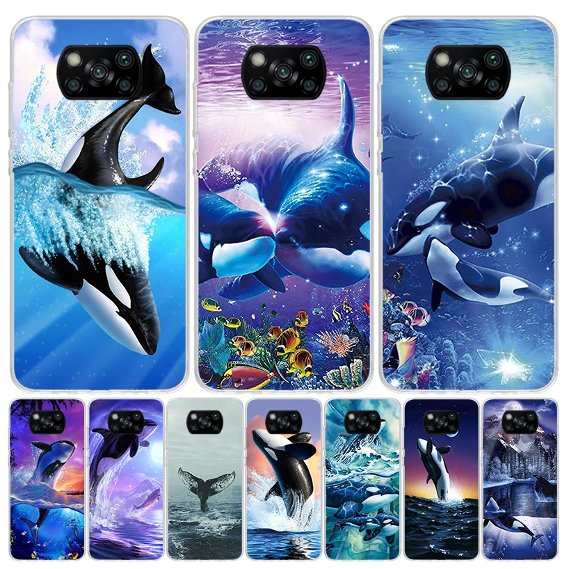 Sea Orcinus Orca Phone Case For Xiaomi Poco X6 X5 X4 X3 Nfc F6 F5 Pro F4 Gt F3 F2 F1 M5S M4 M3 Art Customized Coque Capa