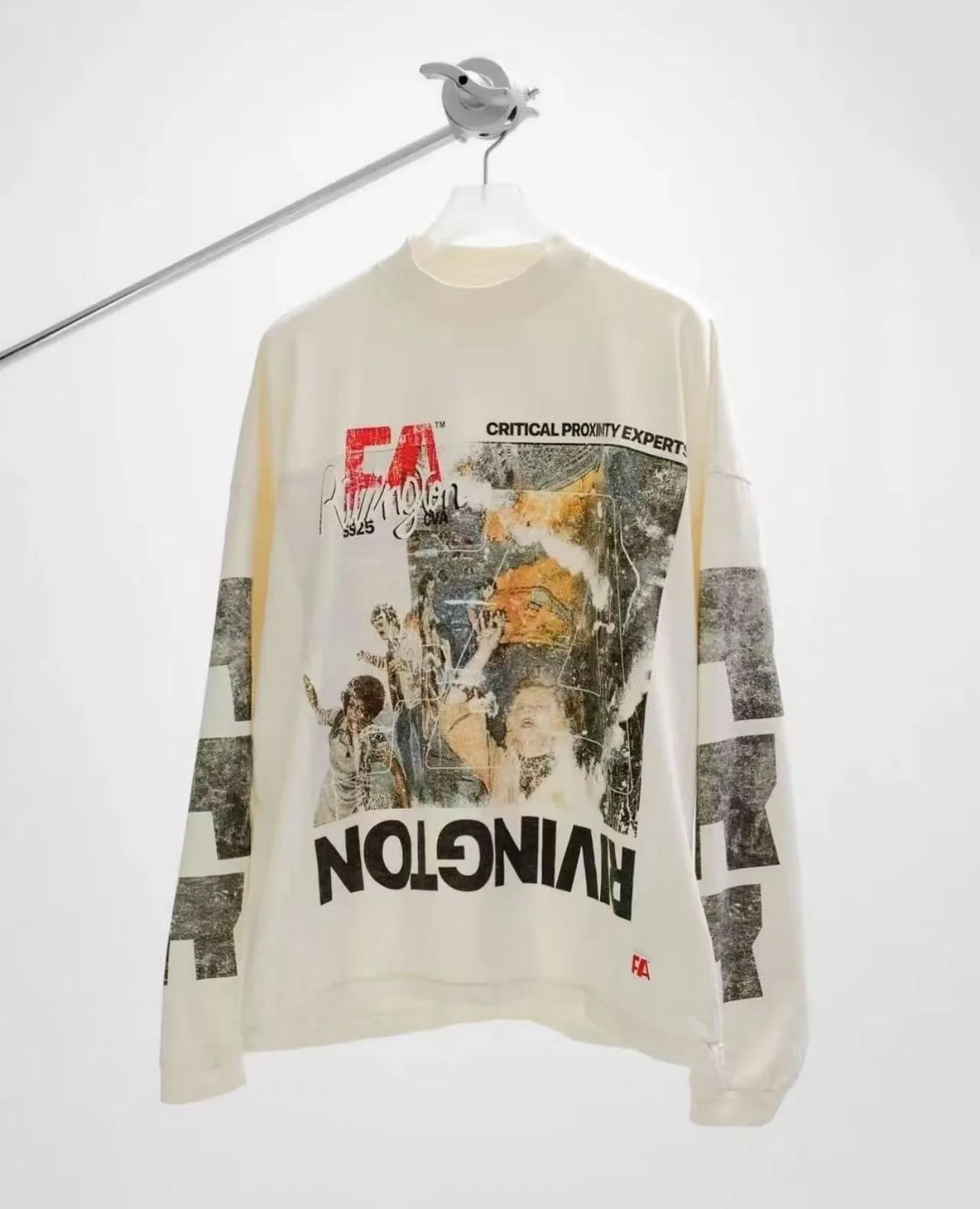 Футболка-waed-white-fiti-long-sve-rrr23-ss25critical-pmi-ex-Хлопковая-футболка-crew-ne-для-повседневного-ношения