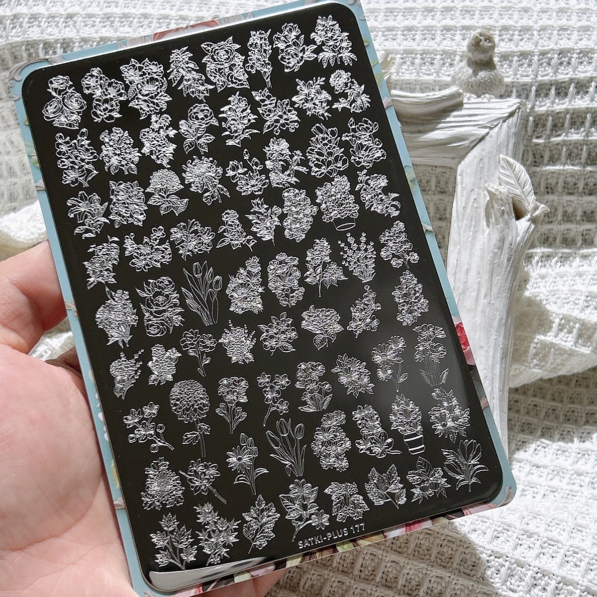 

Nail Art Stamping Plate Stamping Steel Plate Beginner-Friendly No-Painting Nail Decoration Template Plant Flower Peony Orchid Chrysanthemum Rose Flower Transfer Template Pattern Printing Nail Polish Mold Transparent Transfer Silicone Stamp Steel Plate Nai