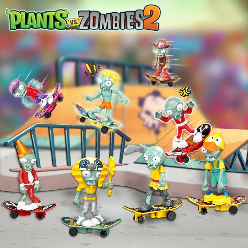 

Plants Vs. Zombies 2 Zombie Model Toys Transparent Acrylic Display Box 8 Style Zombie Action Figures Game Peripheral Boy Gifts