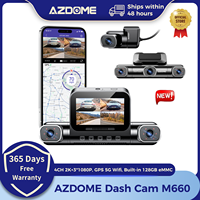 AZDOME Dash Cam M660 2K+3*1080P 4CH Car DVR GPS 5G Wifi Built-in 128GB eMMC Voice Control 24H Parking Monitor Super Night Vision