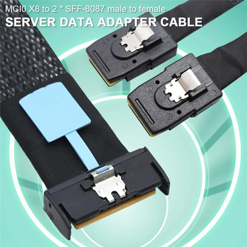 A23F-Mclo X8 MCIO 8I(74P) To Dual SFF-8087 Cable PCIE5.0 Server Adapter Cable Connection Cable Server Adapter Server Cable