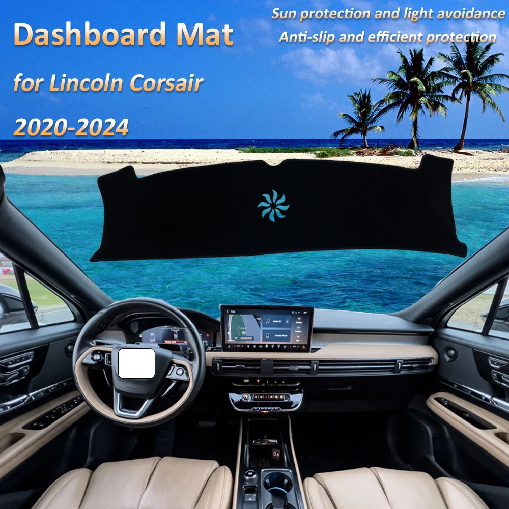 

For Lincoln Corsair Ford 2020 2021 2022 2023 2024 Dashboard Mat Cover Dash Protective Avoid Light Carpet Tools Parts Accessories