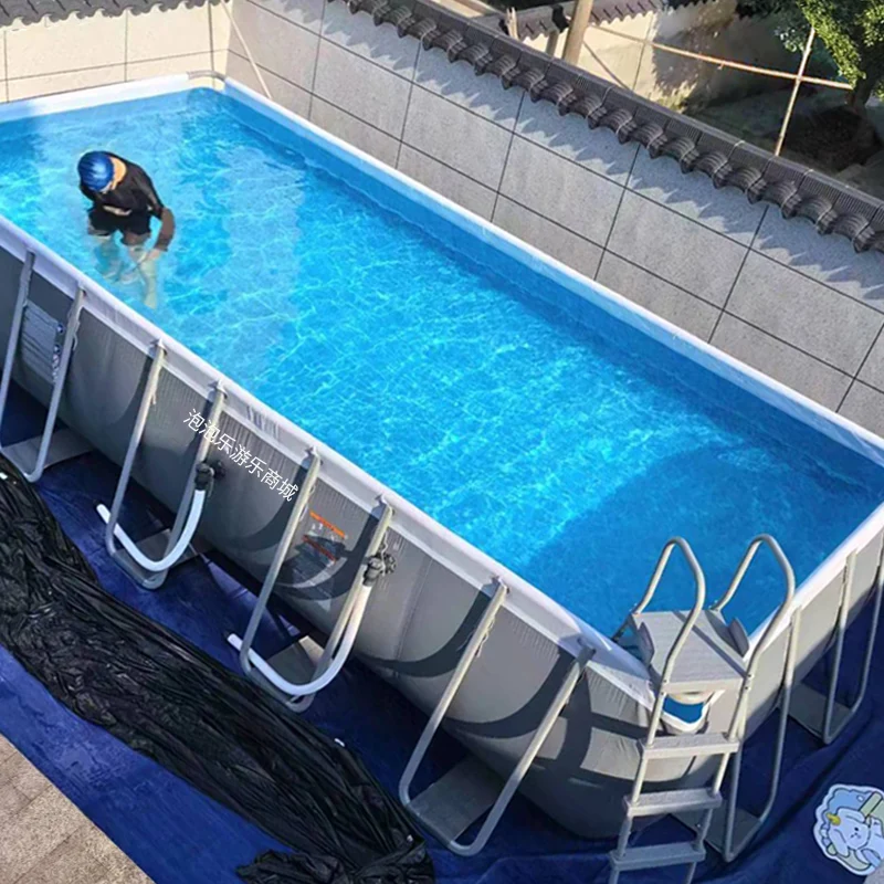 Zwembad met grote beugel Buitendakzwembad