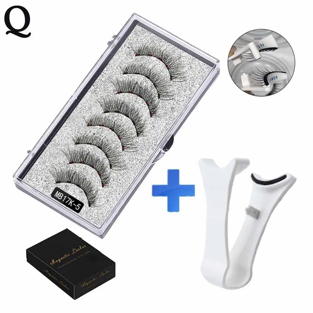 MB1K-5 Nieuwe 3D Magnetische Wimperextensions, Natuurlijke Wimperkrultang Verzenddoos Wimperextensions Nepwimpers Herbruikbaar Ondersteuning Dagelijks Gebruik Wimpers
