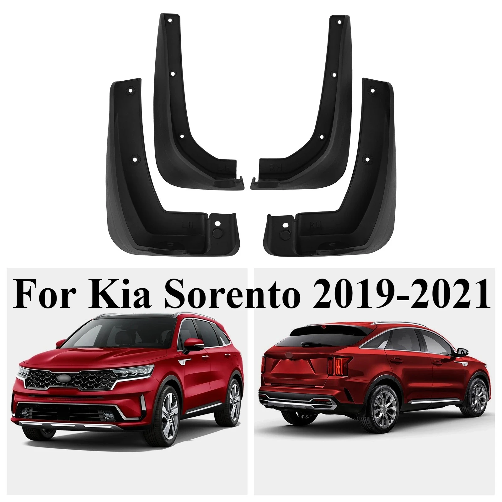 

Mud Flaps - Front & Rear Tire Mudguards, Durable Custom Fit Car Exterior Modification Accessories For Kia Sorento 2019-2021
