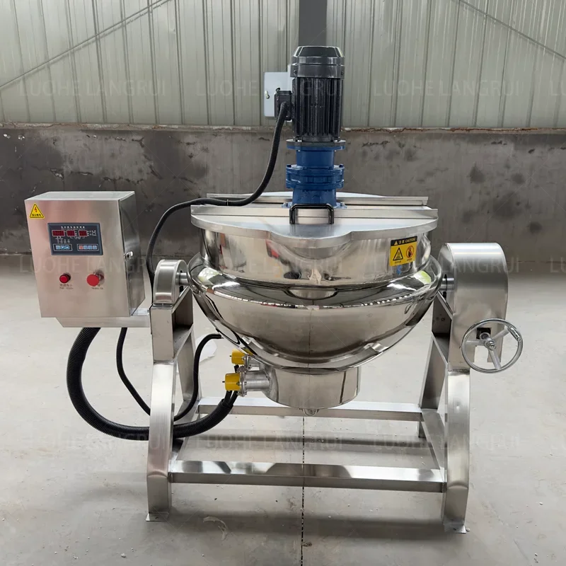 Good Price Vertical Electric Heating Emulsifying Mixing Jacketed Kettle Salad Sauce Emulsifier Blender Jacketed Kettle