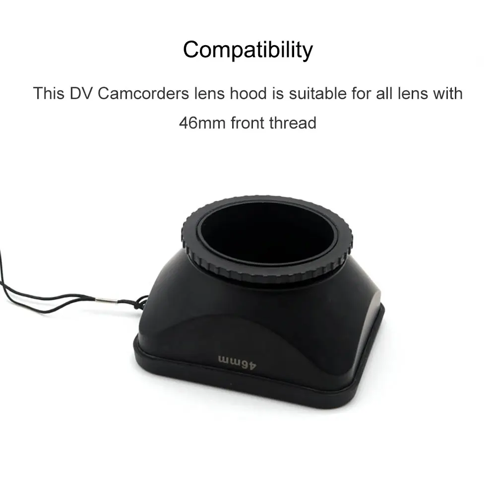 Lens Hood For Sony Fujifilm Olympus 46mm Camera Lenses DV Digital Video Camera Camcorder