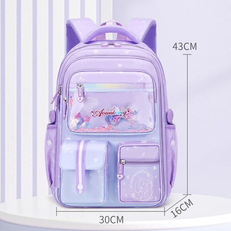 Elementary School School Bags Fantasy Color Refrigerator Door Schoolbag High Capacity Waterproof Girls Backpack Kids Backpack