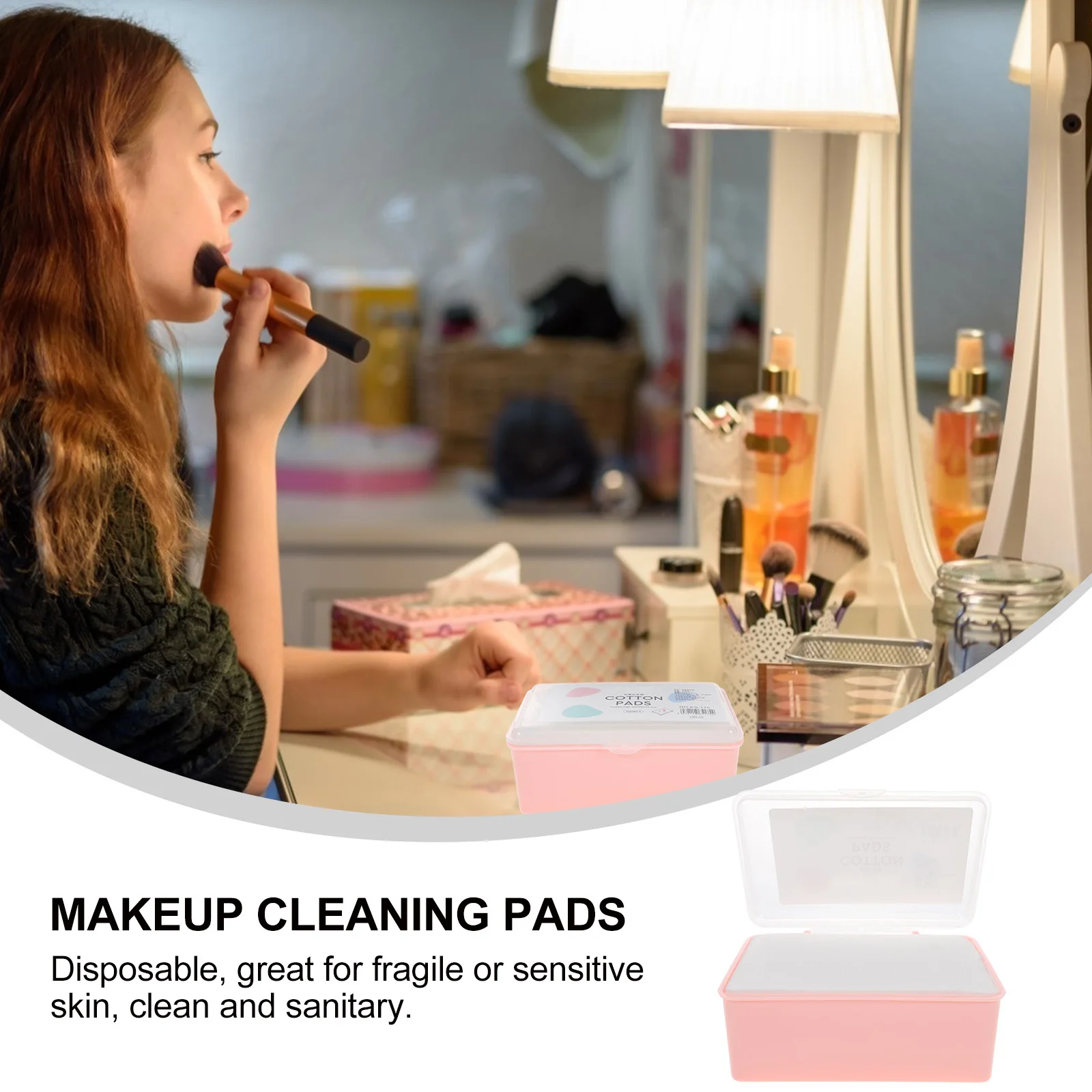 1000Pcs Makeup Cleaning Pads Facial Puff Disposable Pads Great Gift for Wife Girlfriend Remover Tool Facial Puff