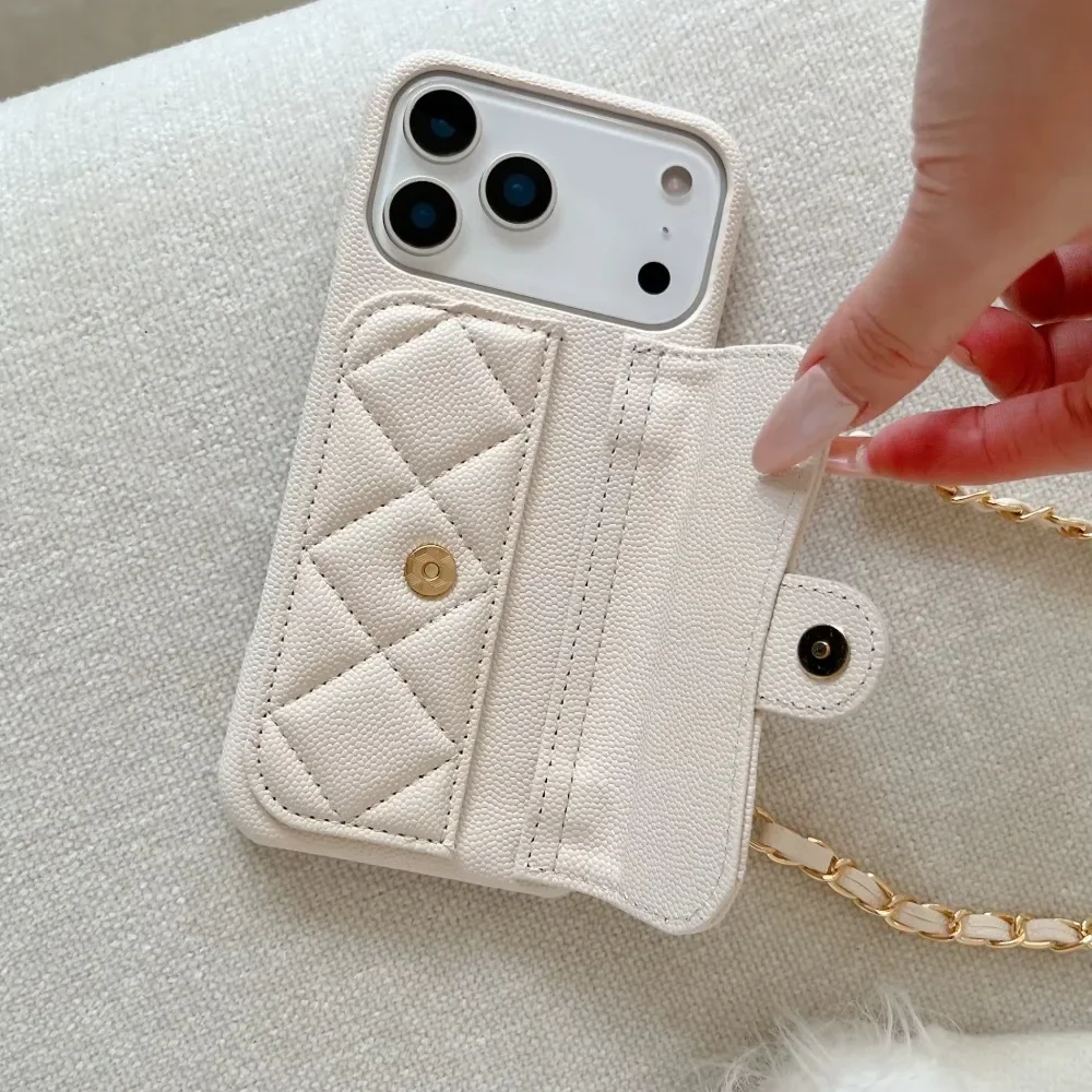 Skórzane etui typu portfel z przegródką na karty i paskiem do noszenia na ramieniu, przeznaczone do modeli iPhone 18, 17 Air, 16E, 16, 15, 14, 13 Pro Max Plus (bez logo). — zdjęcie produktu 5